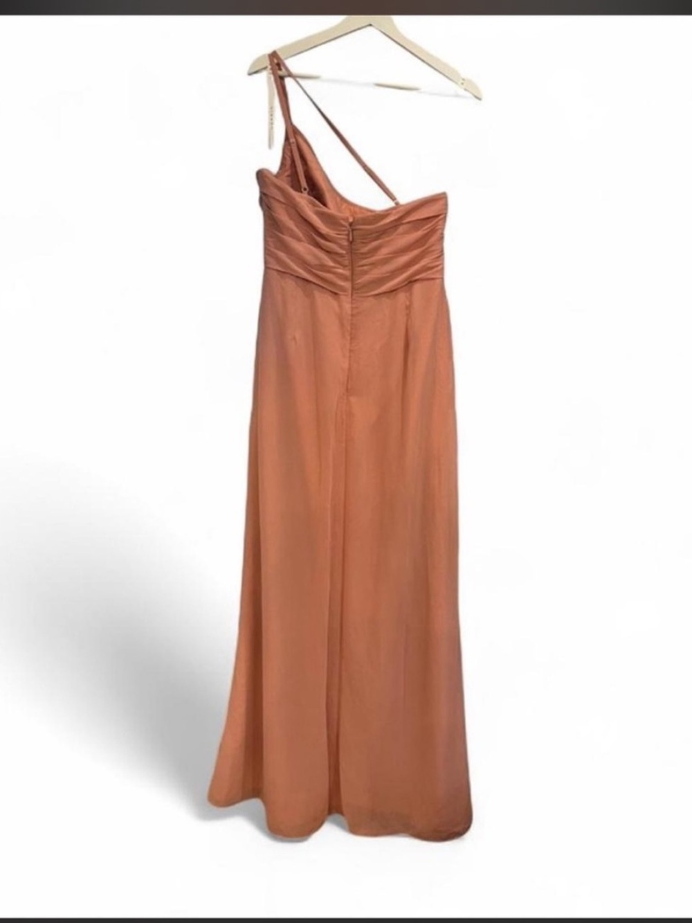 NWT Azazie Eren dress in champagne rose. size 12. - Picture 3 of 6